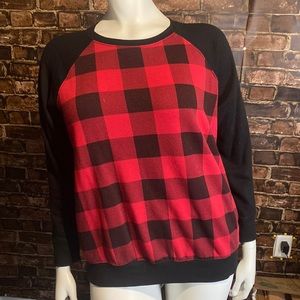 Torrid size 1 Buffalo Plaid Sweatshirt